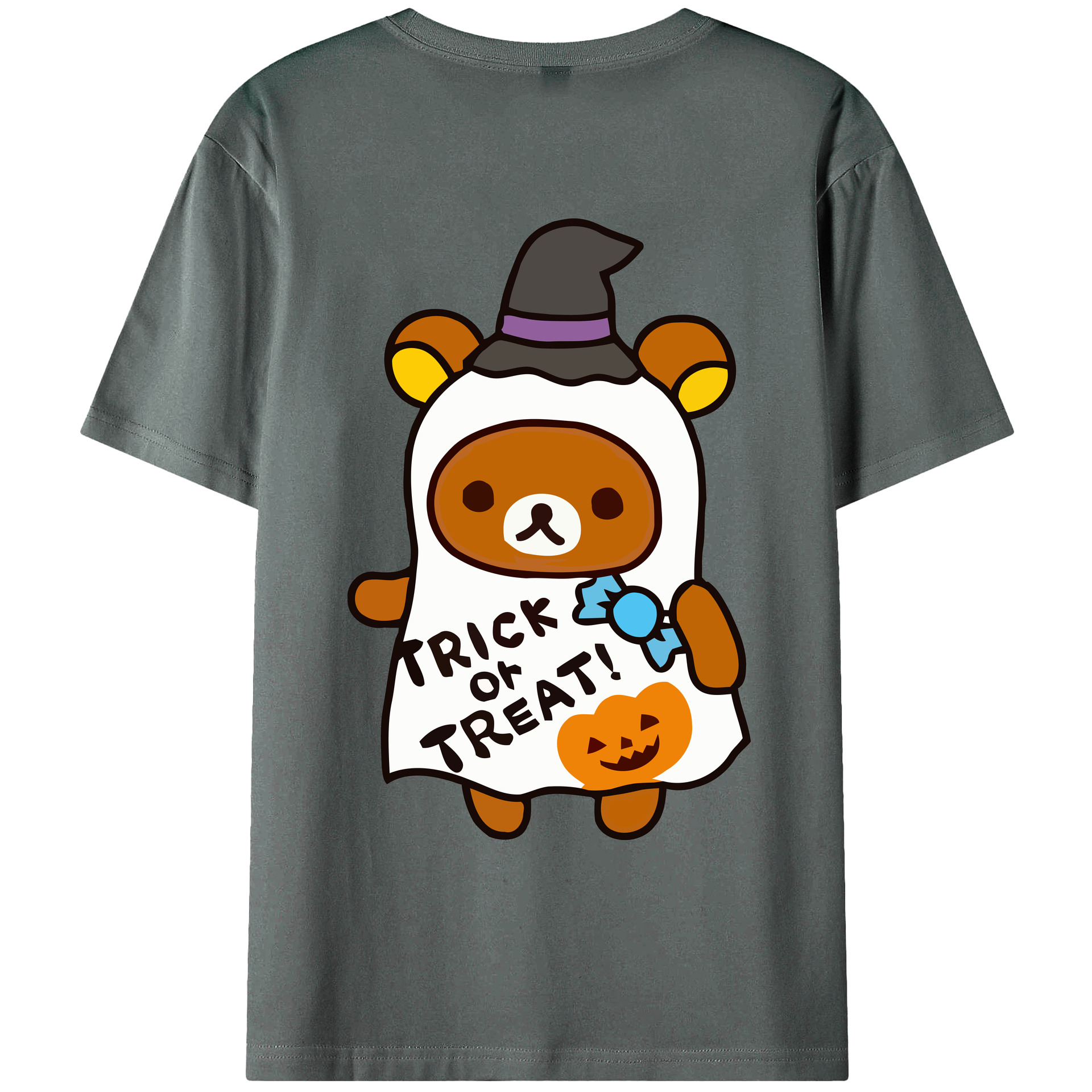 （画像用） リラックマ リラックマ キイロイトリ Rilakkuma Korilakkuma Kiiroitori 綿100％ メンズ半袖Tシャツ（バックプリント） 通気性